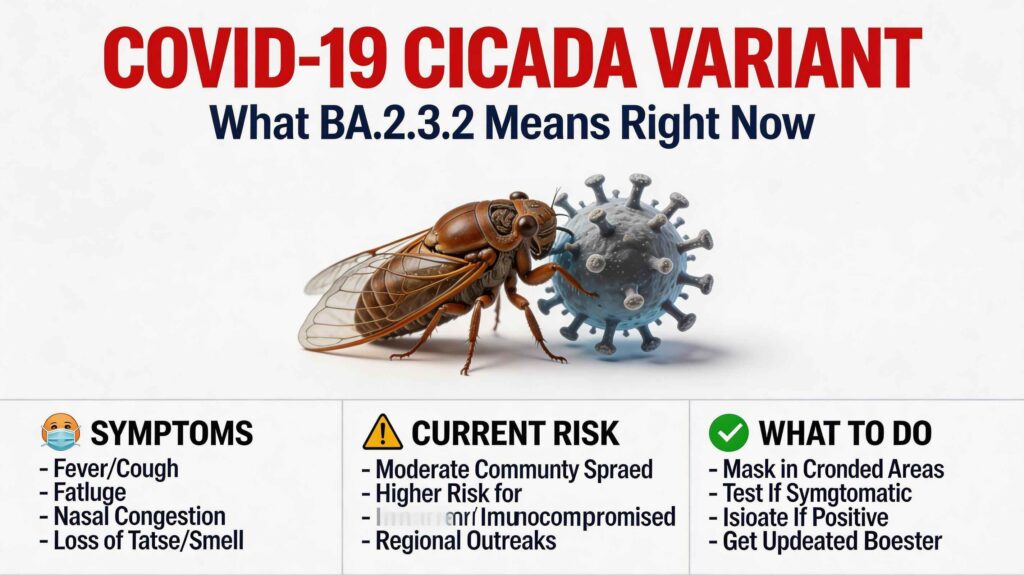COVID 19 Cicada Variant: What BA.3.2 Means Right Now 3 Symptoms, current risk, and what to do if cases rise near you