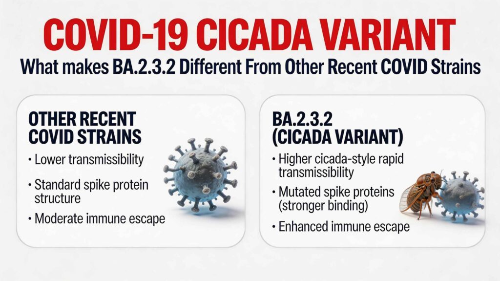COVID 19 Cicada Variant: What BA.3.2 Means Right Now 2 What makes BA.3.2 different from other recent COVID strains